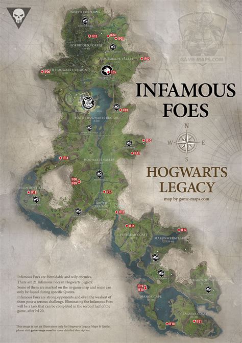 All Hogwarts Legacy Infamous Foes locations